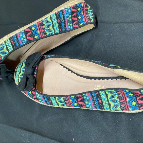 *DUNE HEAD OVER HEELS* Ladies CANVAS ESPADRILLE BALLET FLATS Multi UK6 RRP£45 - Picture 13 of 13
